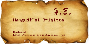 Hangyási Brigitta névjegykártya